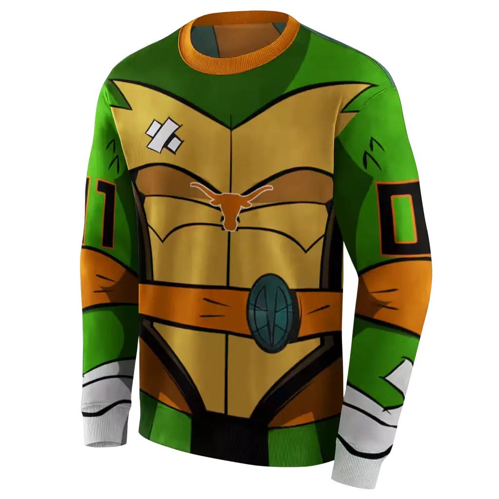 customized texas longhorns superhero armor orange green hoodie new arrival customized texas longhorns superhero armor orange green hoodie new arrival
