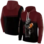 customized texas state bobcats baby groot maroon black hoodie best selling