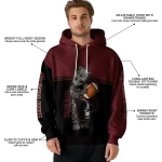 customized texas state bobcats baby groot maroon black hoodie best selling