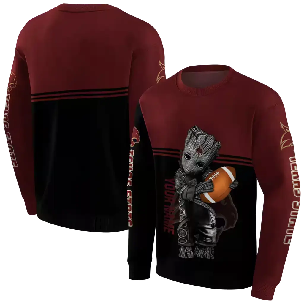 customized texas state bobcats baby groot maroon black hoodie premium grade customized texas state bobcats baby groot maroon black hoodie premium grade