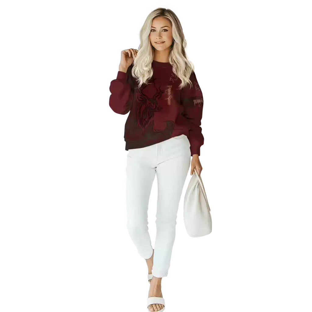 customized texas state bobcats deer silhouette maroon hoodie trendy customized texas state bobcats deer silhouette maroon hoodie trendy