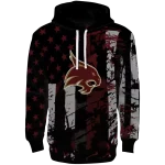customized texas state bobcats distressed flag maroon black hoodie best selling