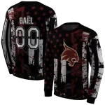 customized texas state bobcats distressed flag maroon black hoodie best selling