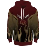 customized texas state bobcats flame design maroon hoodie best selling