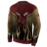 customized texas state bobcats flame design maroon hoodie best selling