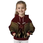customized texas state bobcats flame design maroon hoodie best selling