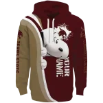 customized texas state bobcats peeking snoopy maroon hoodie best selling