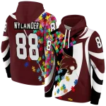 customized texas state bobcats puzzle pieces maroon hoodie best selling