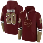 customized texas state bobcats striped sleeves maroon hoodie best selling