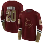 customized texas state bobcats striped sleeves maroon hoodie best selling