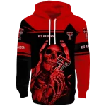customized texas tech red raiders grim reaper red black hoodie best selling