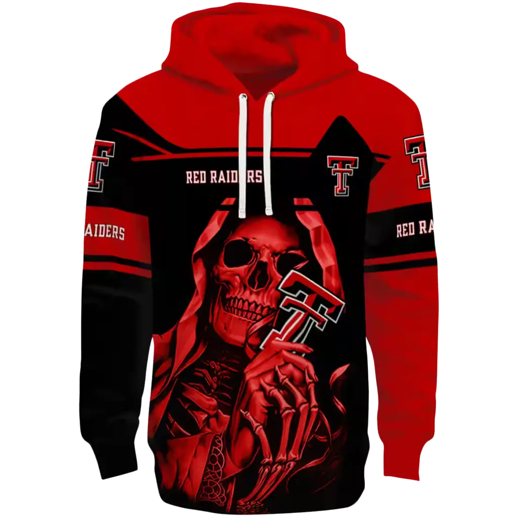 customized texas tech red raiders grim reaper red black hoodie best selling customized texas tech red raiders grim reaper red black hoodie best selling
