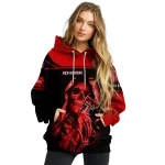 customized texas tech red raiders grim reaper red black hoodie best selling