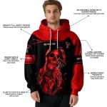 customized texas tech red raiders grim reaper red black hoodie best selling