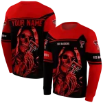 customized texas tech red raiders grim reaper red black hoodie best selling