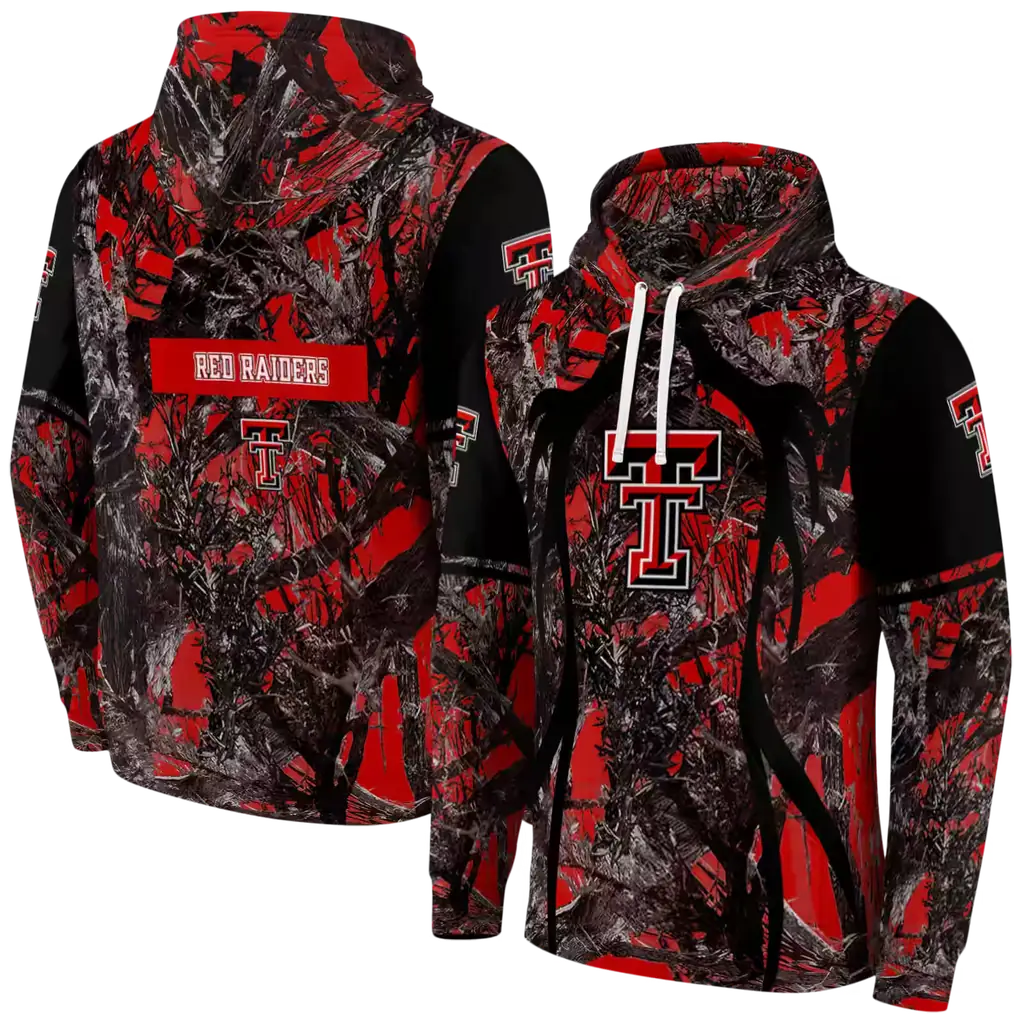 customized texas tech red raiders hunting theme red black hoodie fashion forward customized texas tech red raiders hunting theme red black hoodie fashion forward