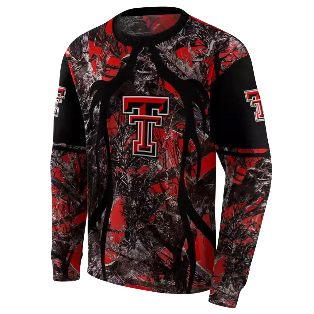 customized texas tech red raiders hunting theme red black hoodie new arrival customized texas tech red raiders hunting theme red black hoodie new arrival