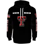 customized texas tech red raiders punisher skull black hoodie best selling