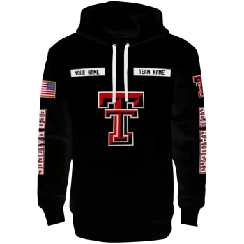 customized texas tech red raiders punisher skull black hoodie best selling