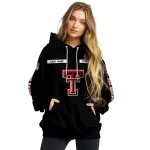 customized texas tech red raiders punisher skull black hoodie best selling