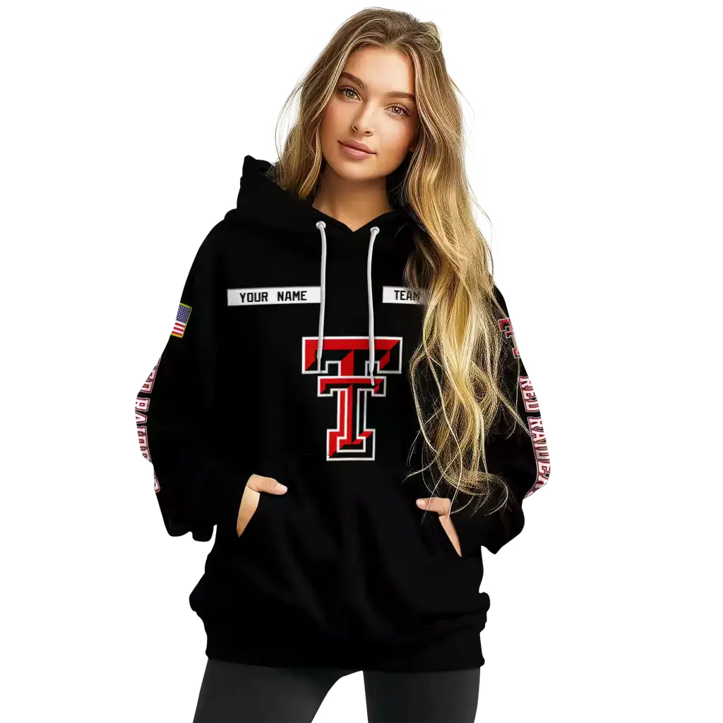customized texas tech red raiders punisher skull black hoodie high quality customized texas tech red raiders punisher skull black hoodie high quality
