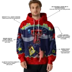 customized texas tech red raiders spongebob patrick star red navy hoodie best selling