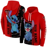 customized texas tech red raiders stitch red hoodie best selling