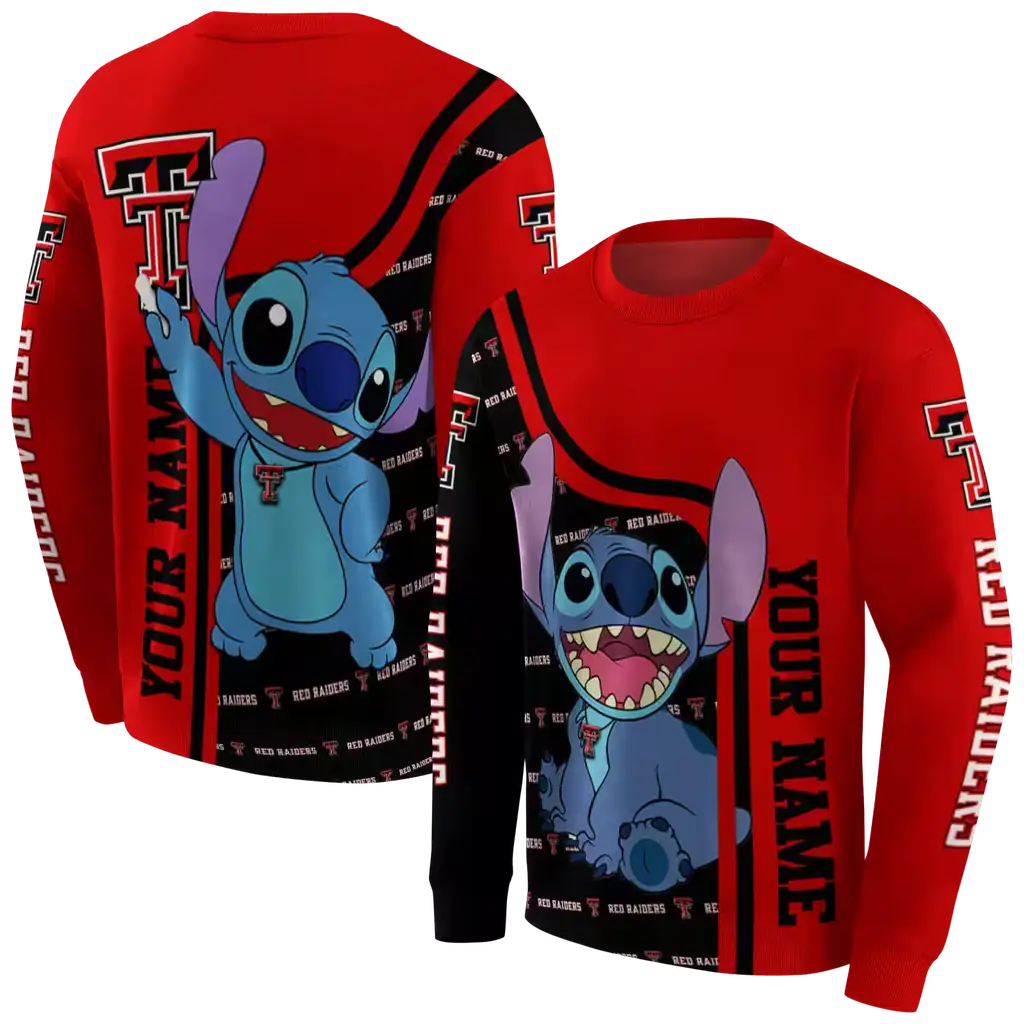 customized texas tech red raiders stitch red hoodie premium grade customized texas tech red raiders stitch red hoodie premium grade