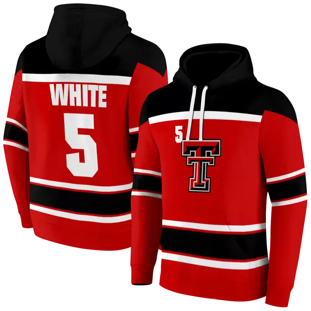 customized texas tech red raiders striped pattern red hoodie fashion forward customized texas tech red raiders striped pattern red hoodie fashion forward