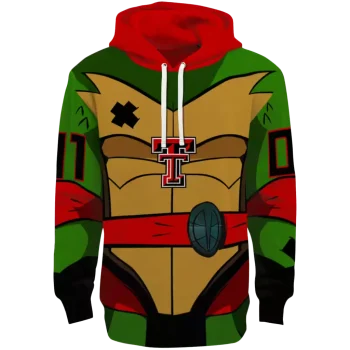 customized texas tech red raiders superhero armor red green hoodie best selling