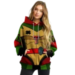 customized texas tech red raiders superhero armor red green hoodie best selling