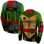 customized texas tech red raiders superhero armor red green hoodie best selling
