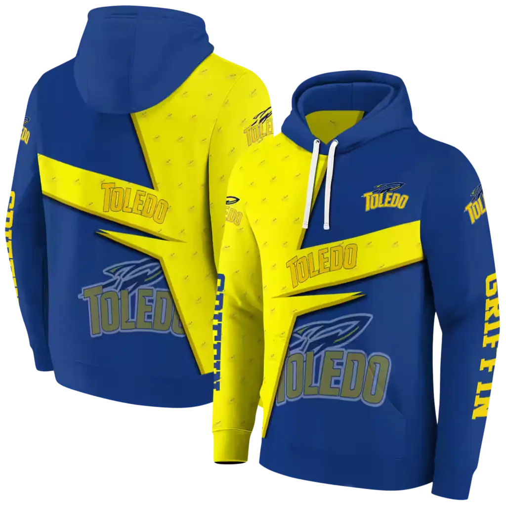customized toledo rockets abstract shape blue hoodie fashion forward customized toledo rockets abstract shape blue hoodie fashion forward