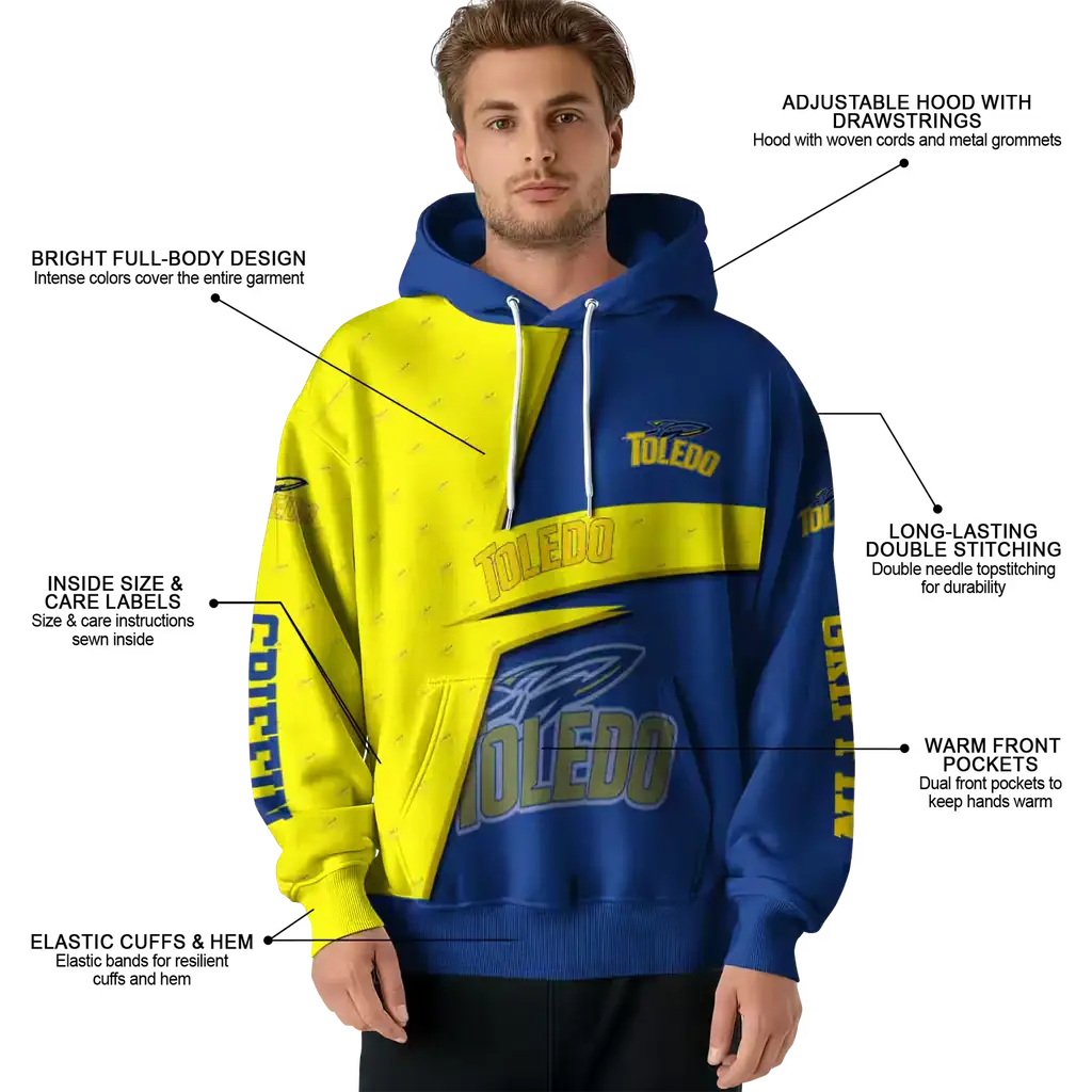 customized toledo rockets abstract shape blue hoodie latest model customized toledo rockets abstract shape blue hoodie latest model