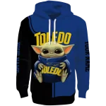 customized toledo rockets baby yoda blue black hoodie best selling