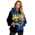 customized toledo rockets baby yoda blue black hoodie best selling
