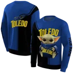 customized toledo rockets baby yoda blue black hoodie best selling