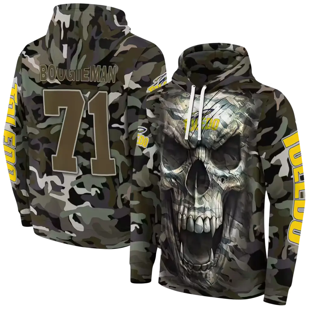 customized toledo rockets camo skull hoodie fashion forward customized toledo rockets camo skull hoodie fashion forward