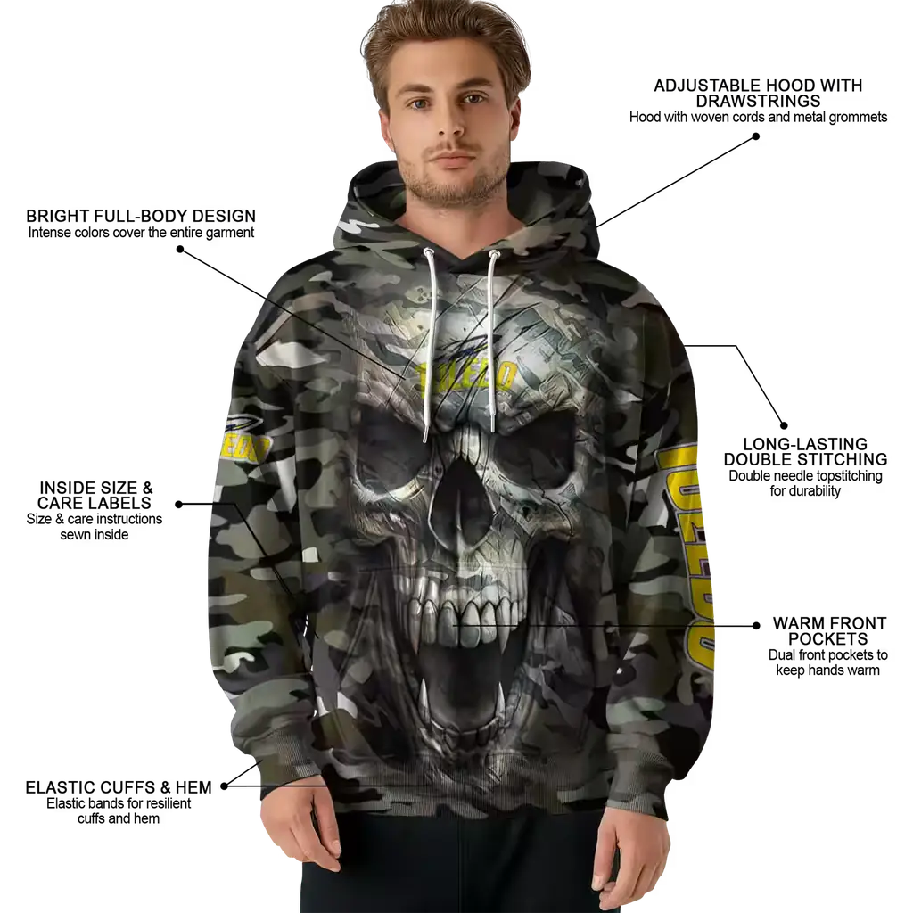 customized toledo rockets camo skull hoodie latest model customized toledo rockets camo skull hoodie latest model