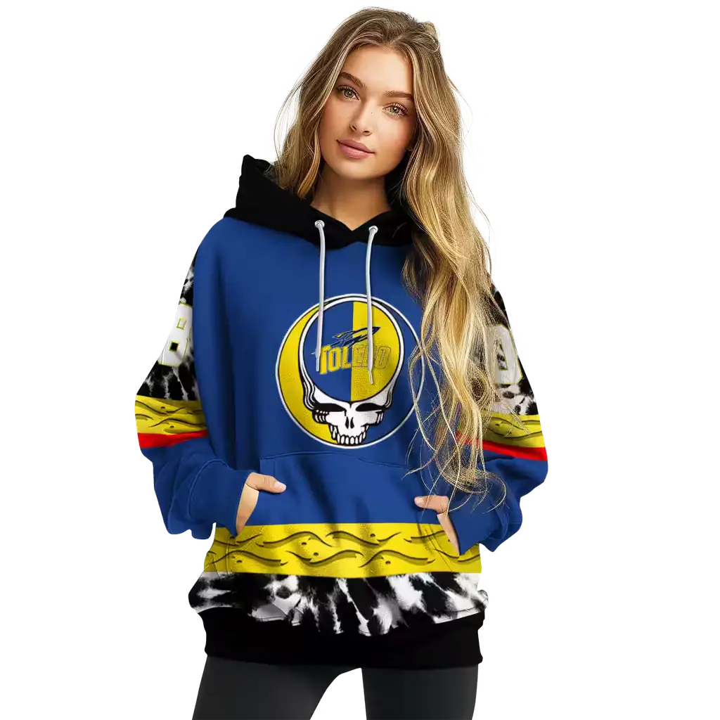 customized toledo rockets grateful vibes blue hoodie high quality customized toledo rockets grateful vibes blue hoodie high quality