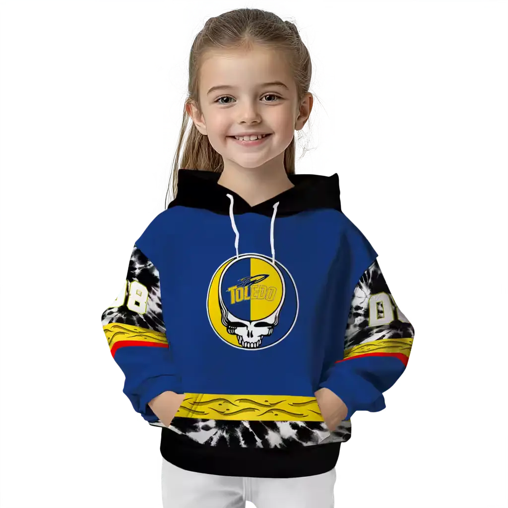 customized toledo rockets grateful vibes blue hoodie top rated customized toledo rockets grateful vibes blue hoodie top rated