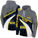 customized toledo rockets hexagonal mesh blue black gray hoodie best selling