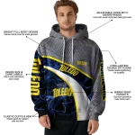 customized toledo rockets hexagonal mesh blue black gray hoodie best selling