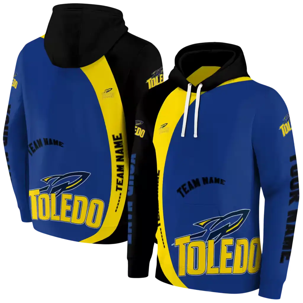 customized toledo rockets minimalist design blue black hoodie fashion forward customized toledo rockets minimalist design blue black hoodie fashion forward