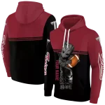 customized troy trojans baby groot red black hoodie best selling