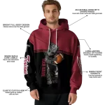 customized troy trojans baby groot red black hoodie best selling