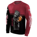 customized troy trojans baby groot red black hoodie best selling