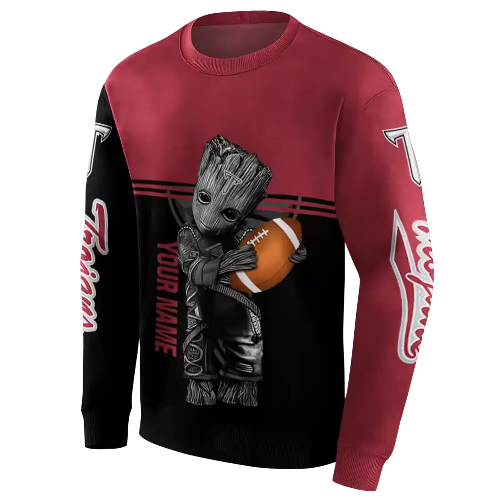 customized troy trojans baby groot red black hoodie new arrival customized troy trojans baby groot red black hoodie new arrival