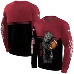 customized troy trojans baby groot red black hoodie best selling