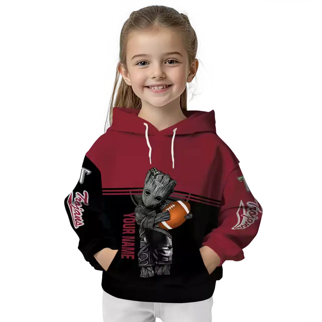 customized troy trojans baby groot red black hoodie top rated customized troy trojans baby groot red black hoodie top rated